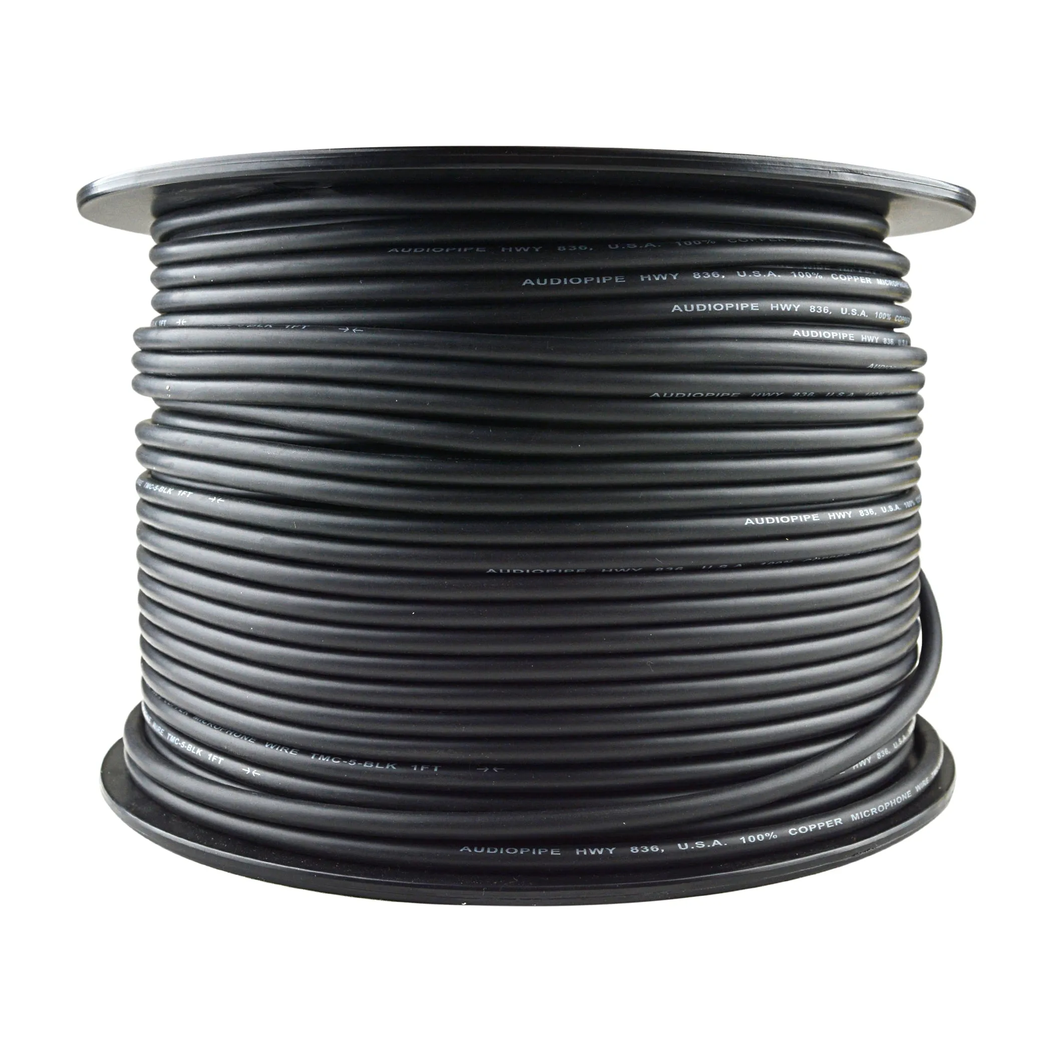 Premium 500-Foot Microphone Cable - 100% Copper, High-Quality Audio Performance (TMC-5-BLK)