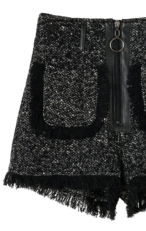 【50%OFF】Tweed fringe short pants/2color