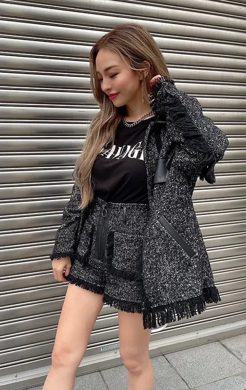 【50%OFF】Tweed fringe short pants/2color