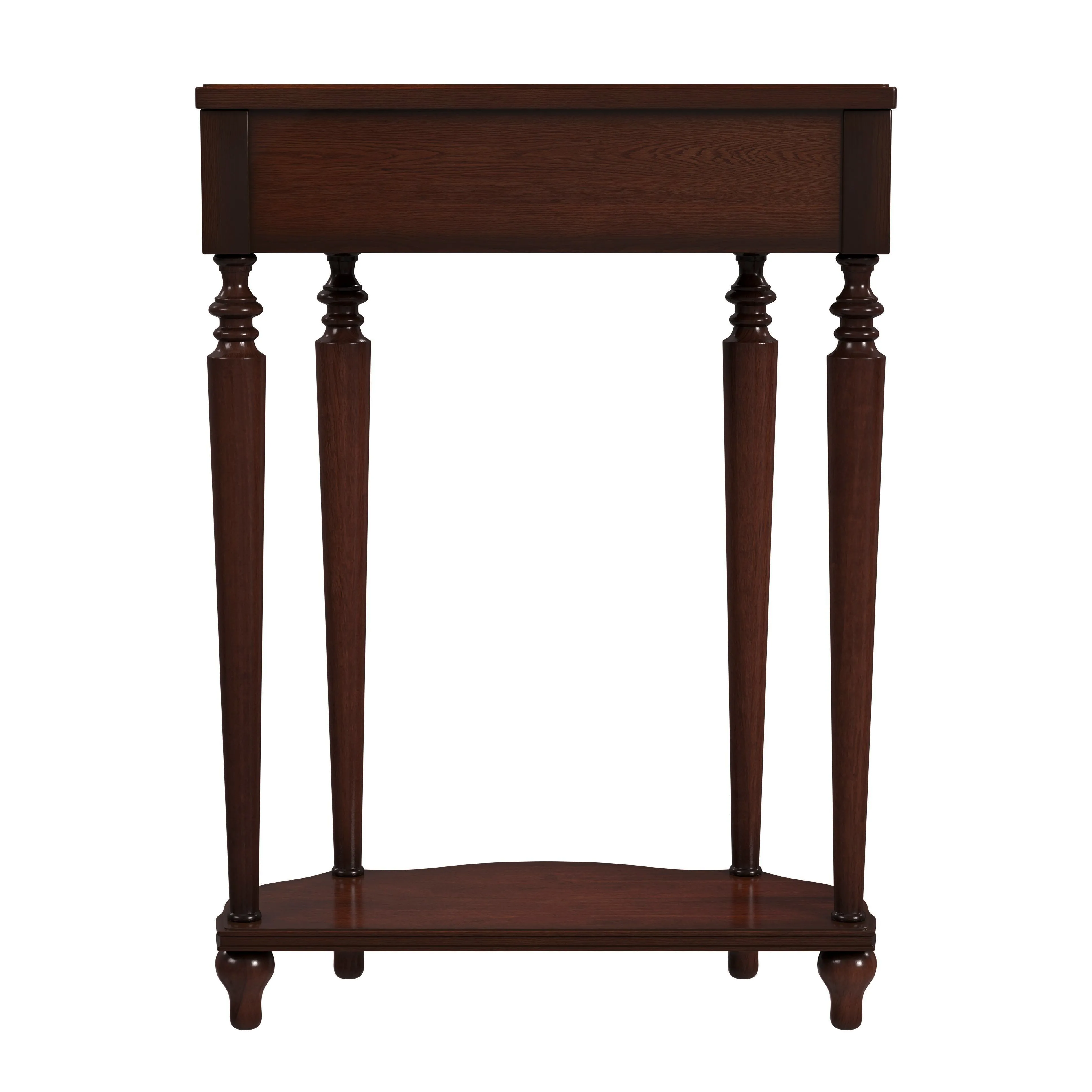Ashby Demilune Console Table with Storage in Medium Brown  2101024