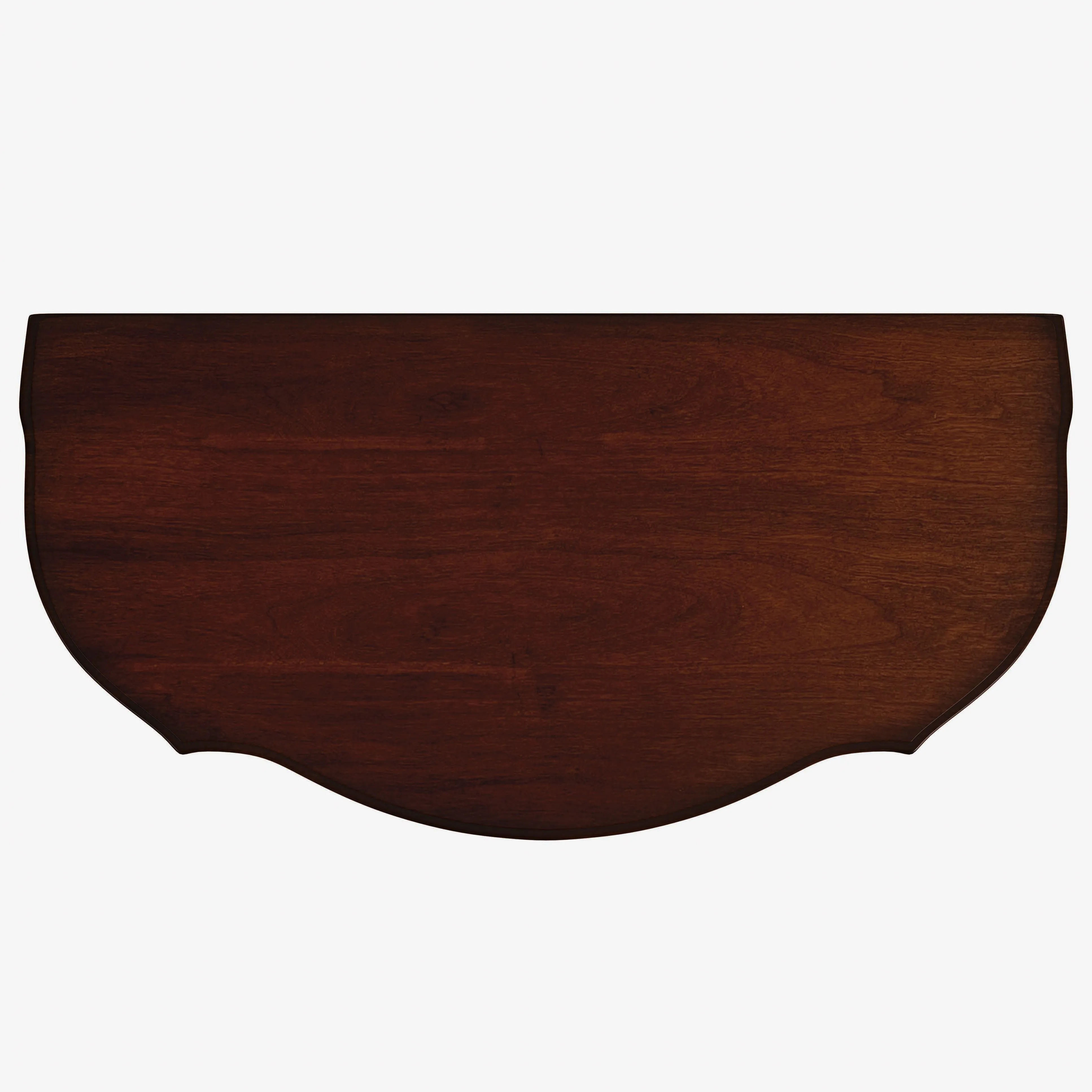 Ashby Demilune Console Table with Storage in Medium Brown  2101024