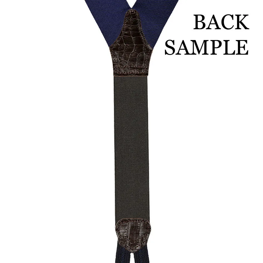 Barathea Braces - Navy / Orange