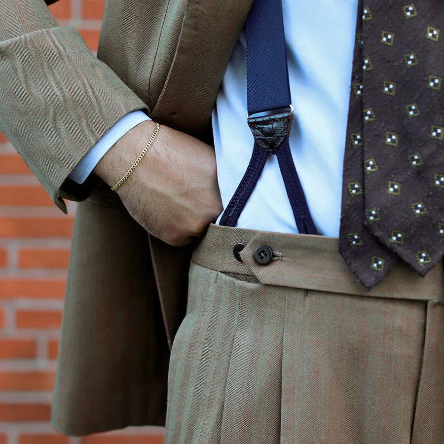 Barathea Braces - Navy
