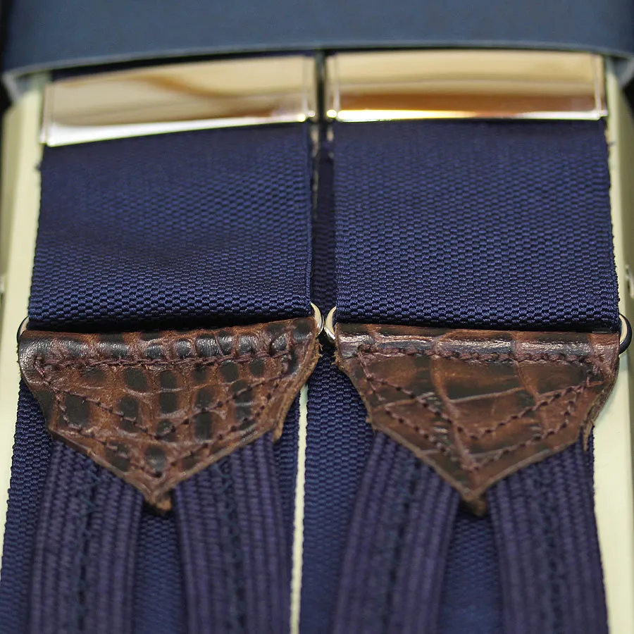 Barathea Braces - Navy
