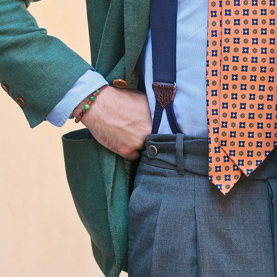 Barathea Braces - Navy