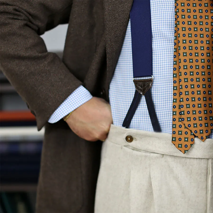 Barathea Braces - Navy