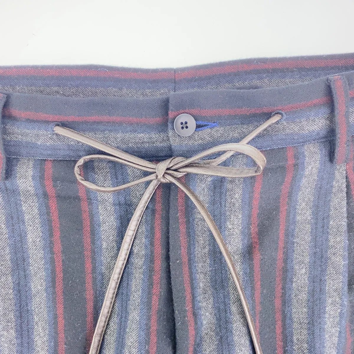 BERNARDO GIUSTI Wool/Cotton Gray Black Trousers