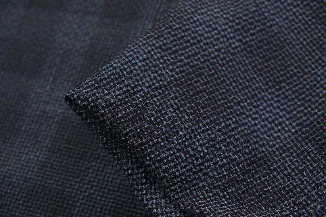 Blue/Blue Check Seersucker