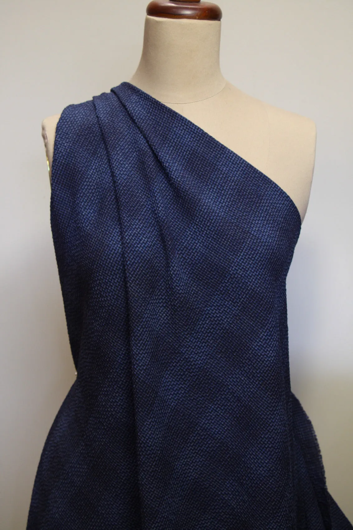 Blue/Blue Check Seersucker