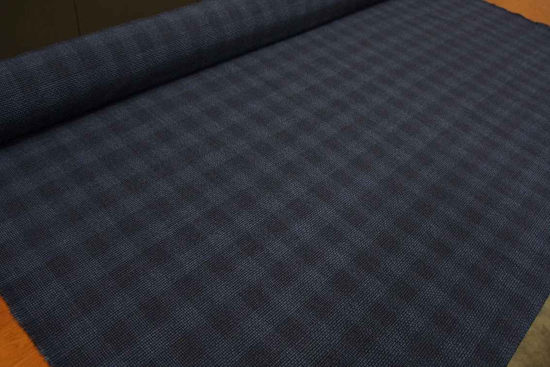 Blue/Blue Check Seersucker