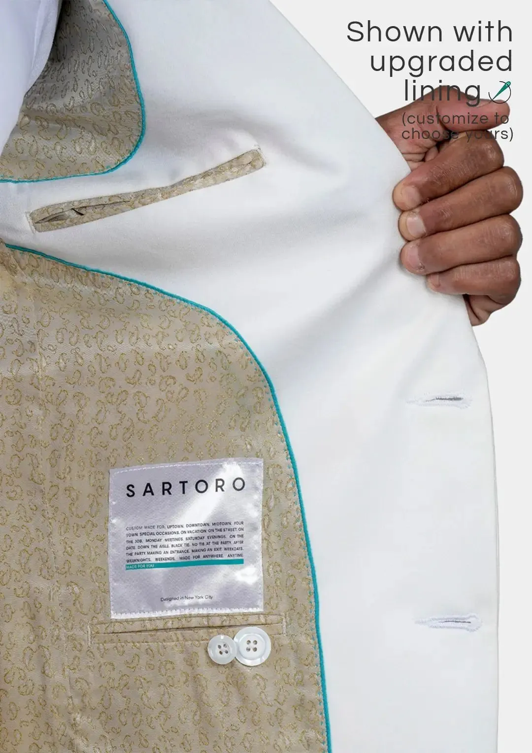 Bryant White Twill Suit