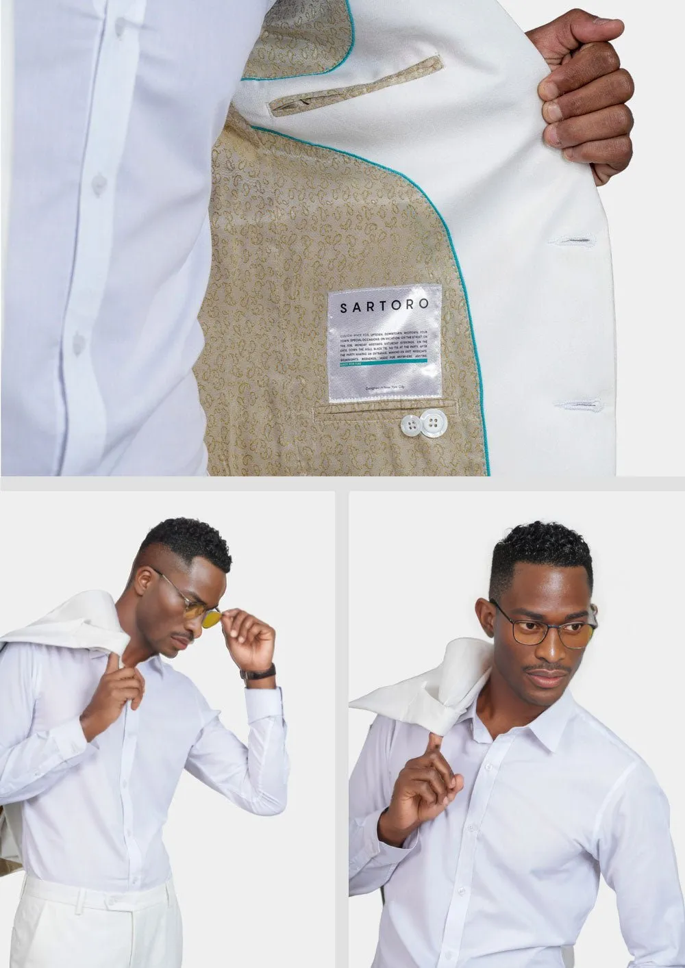 Bryant White Twill Suit