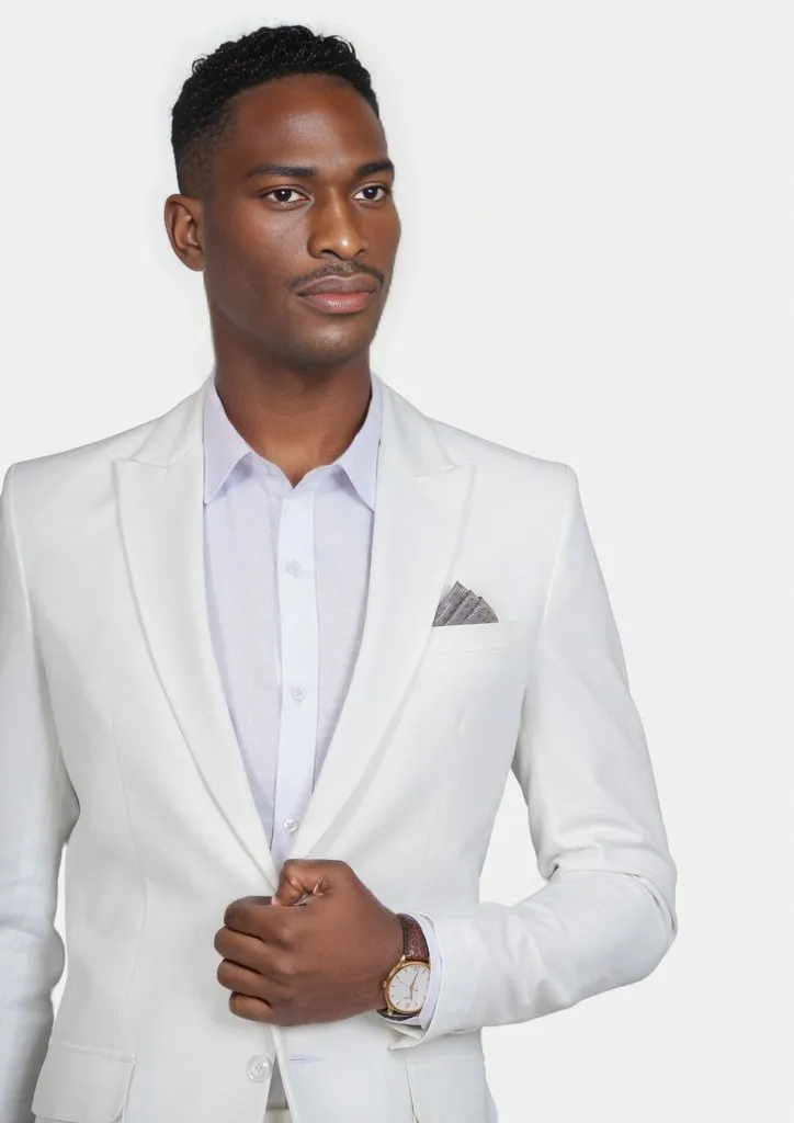 Bryant White Twill Suit