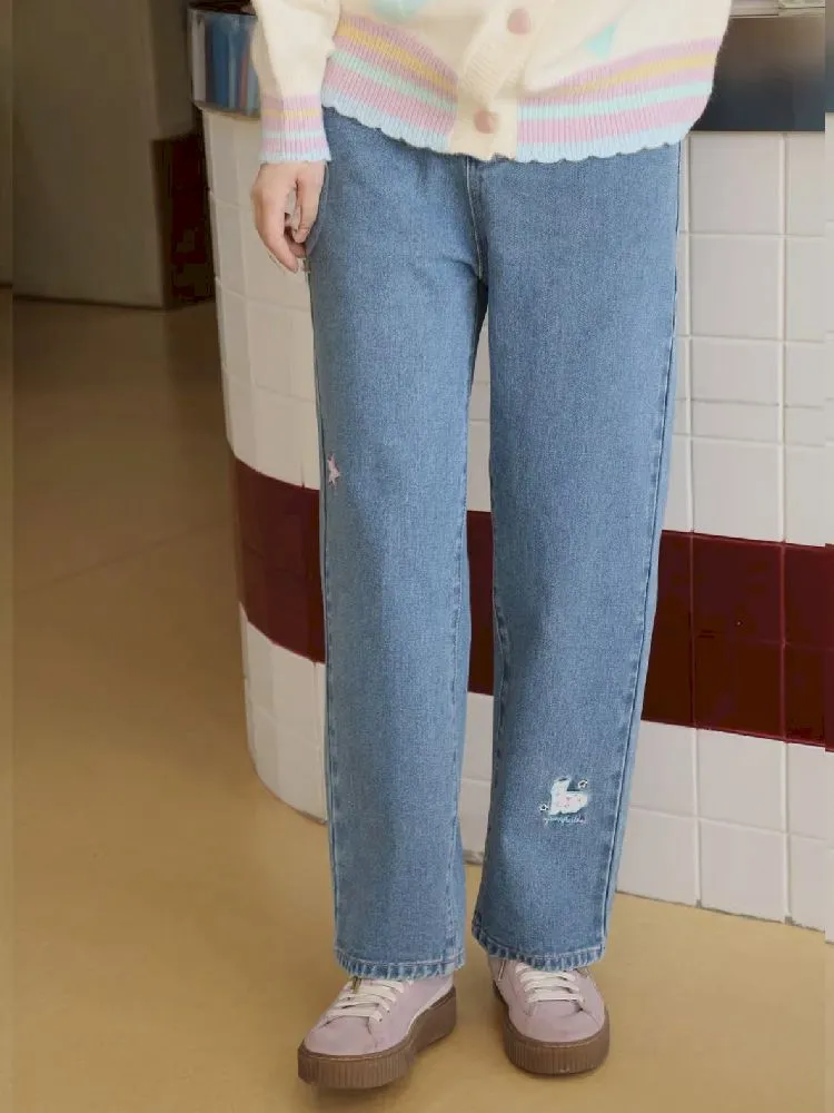 Cat embroidered pants【s0000005250】