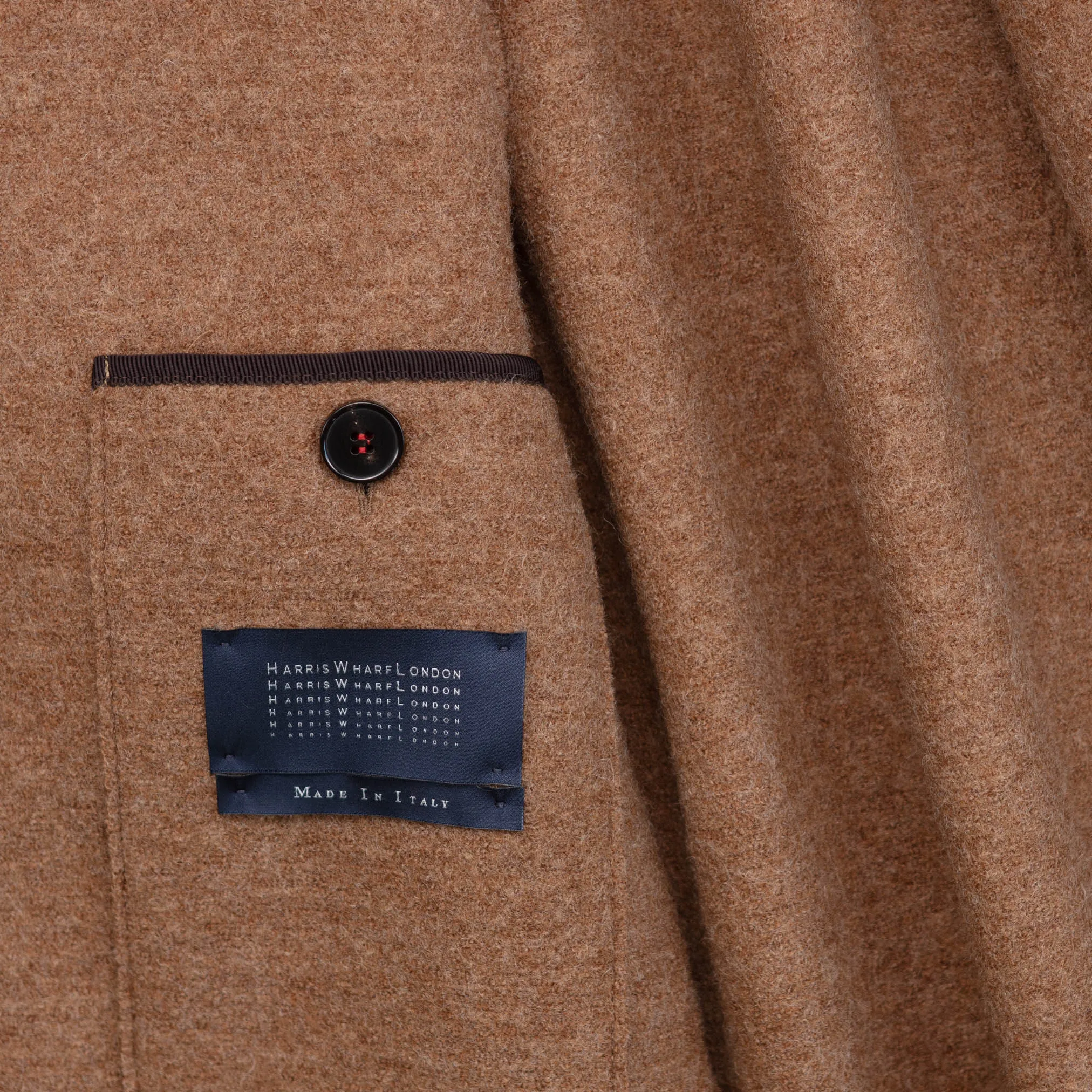 Coat in Tan Melange Wool