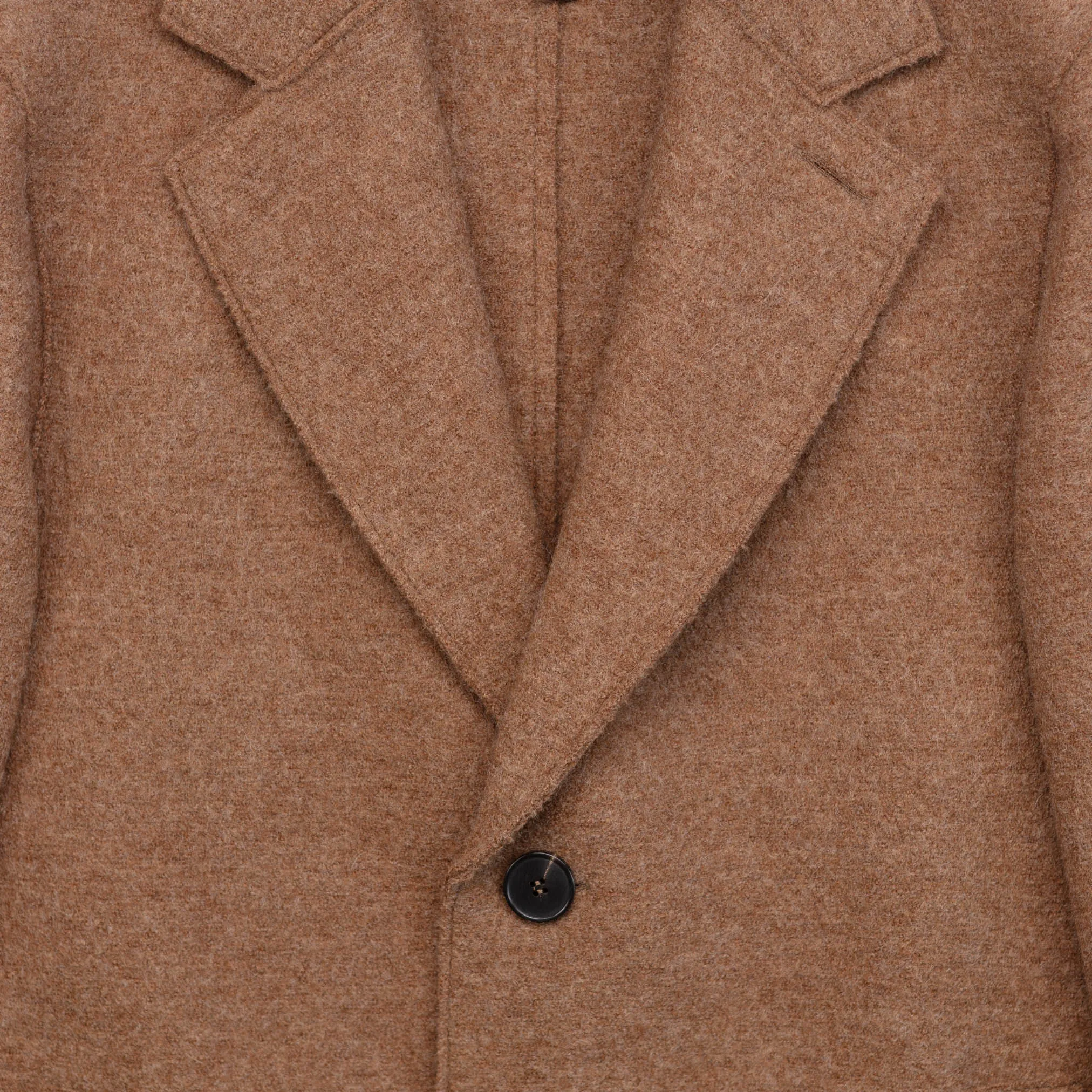 Coat in Tan Melange Wool