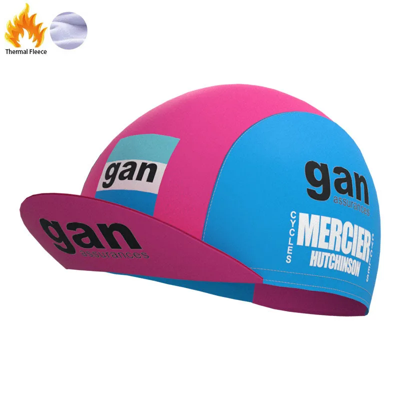 gan Blue-Pink Fleece Retro Cycling Kits