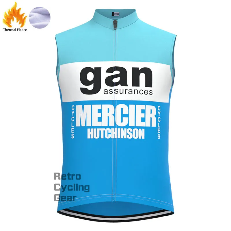 gan Blue-Pink Fleece Retro Cycling Kits