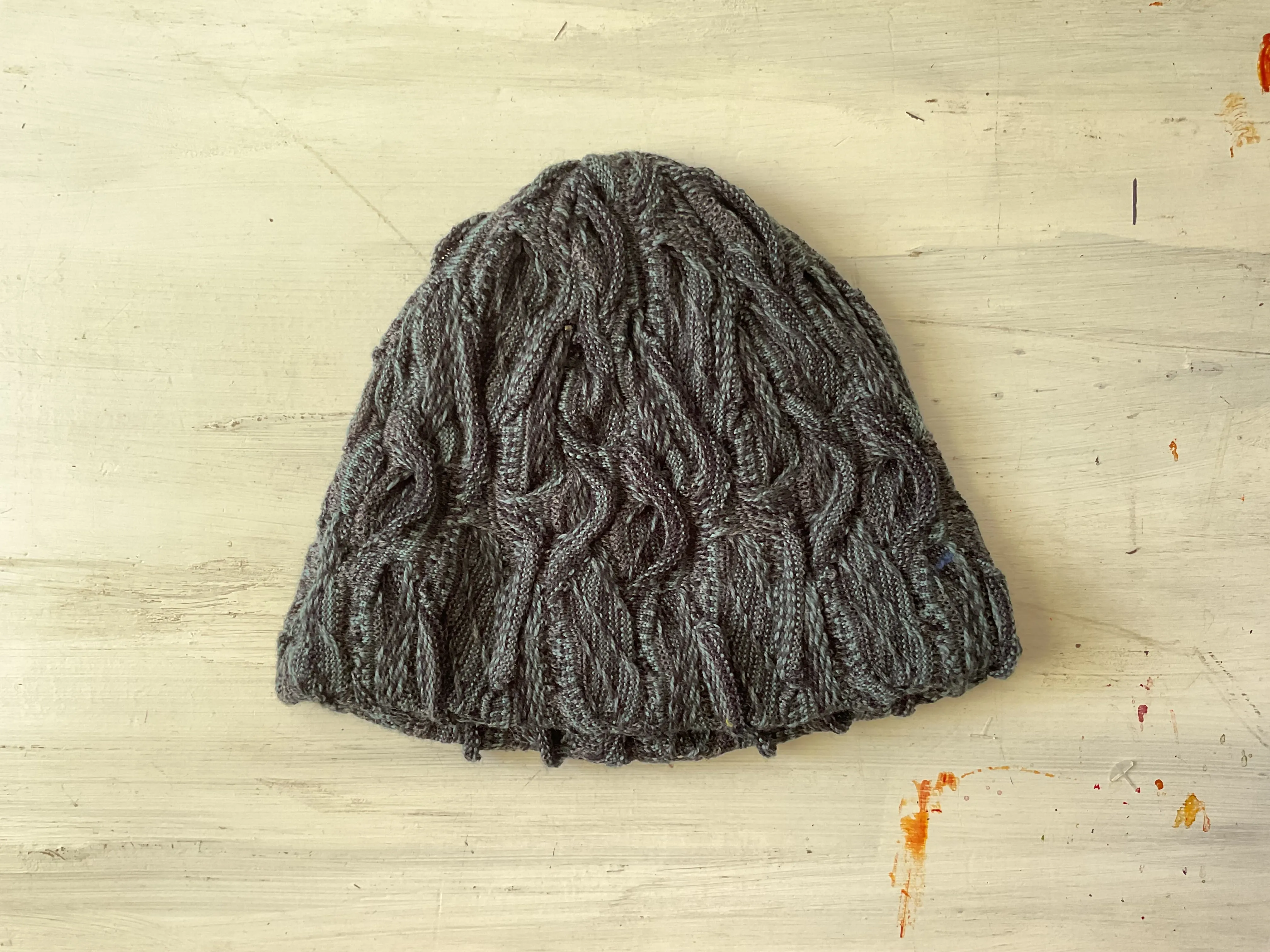 GECCU Wave Grey Marle 3D-Knitted Merino Wool Beanie - Stylish and Warm