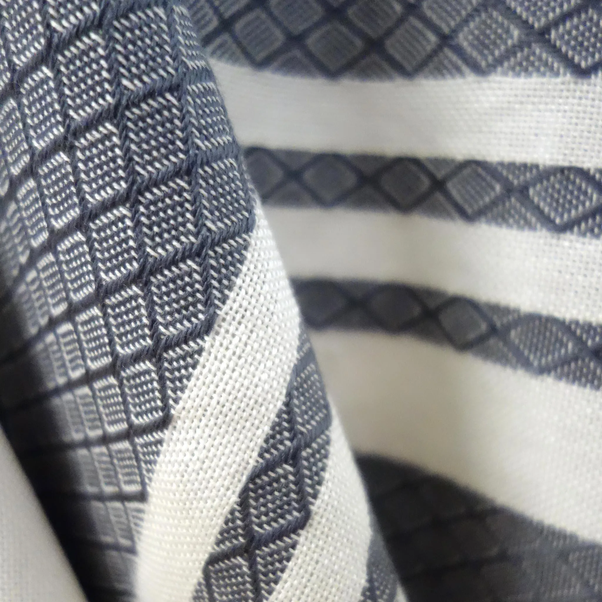 Gray Stripes Traditional Woven Tallit Gadol by Sara Resnik