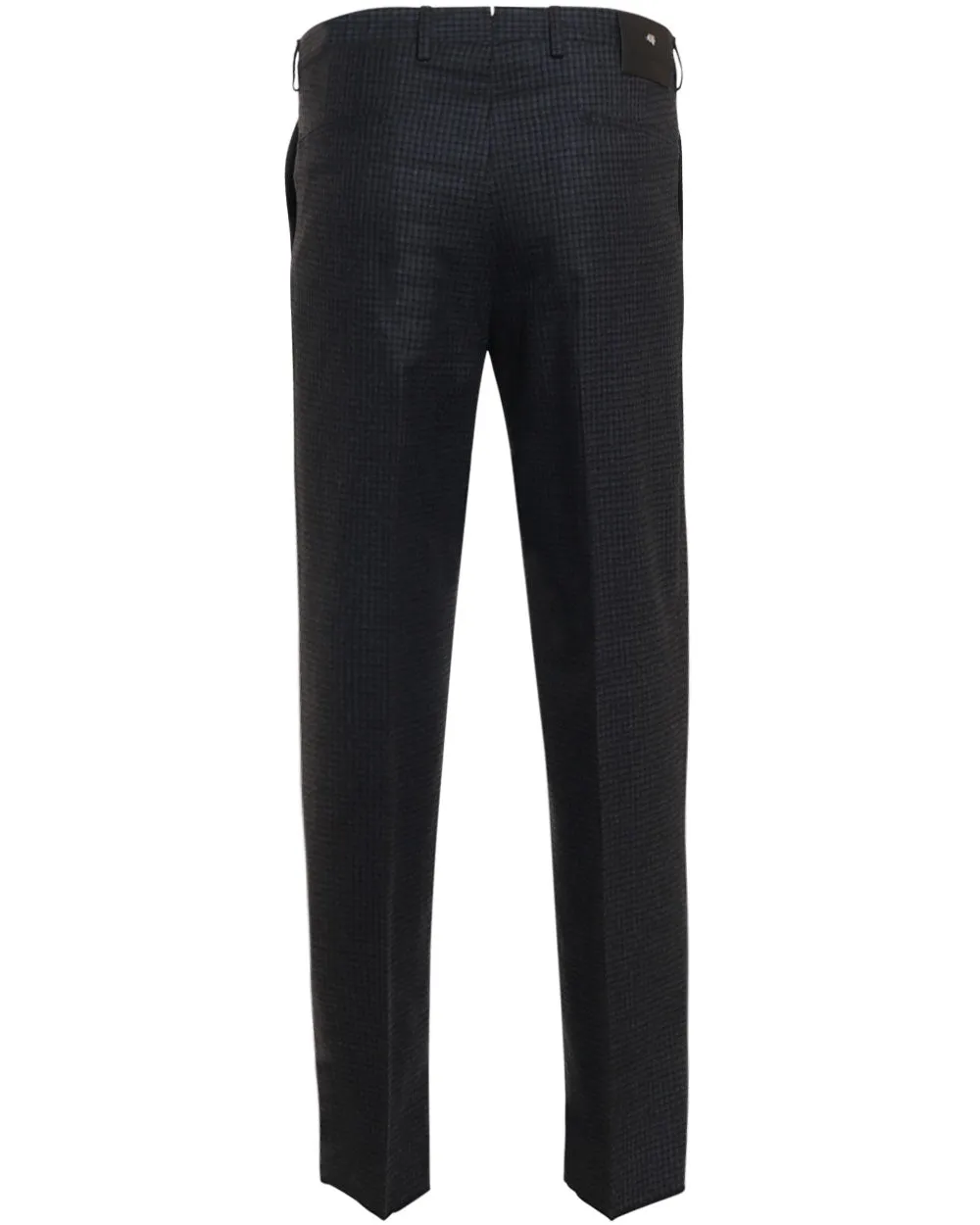 Grey Wool Checked Dress Pant