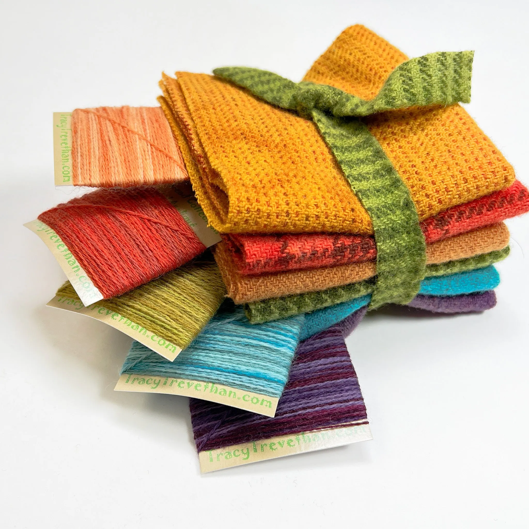 Hand Dyed 100% Wool Thread Harvest Set