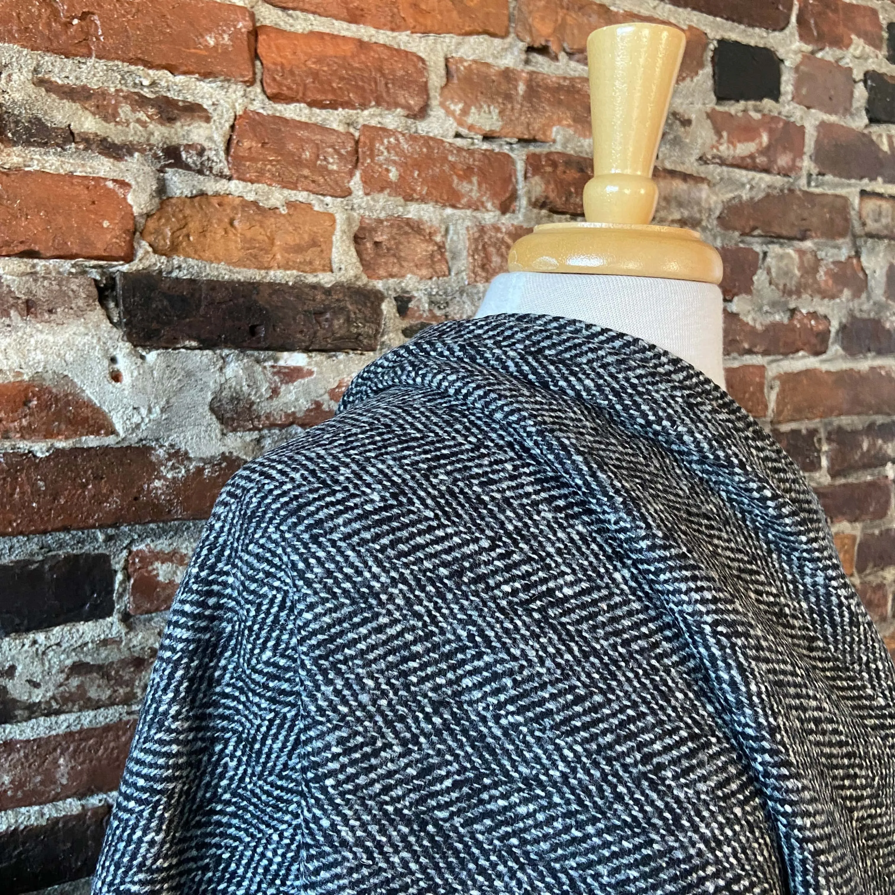 Herringbone Tweed Wool in Gray