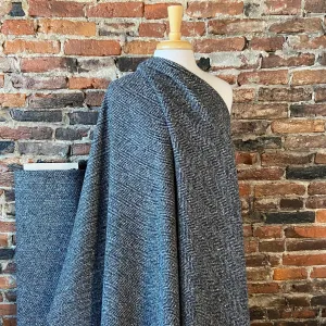 Herringbone Tweed Wool in Gray