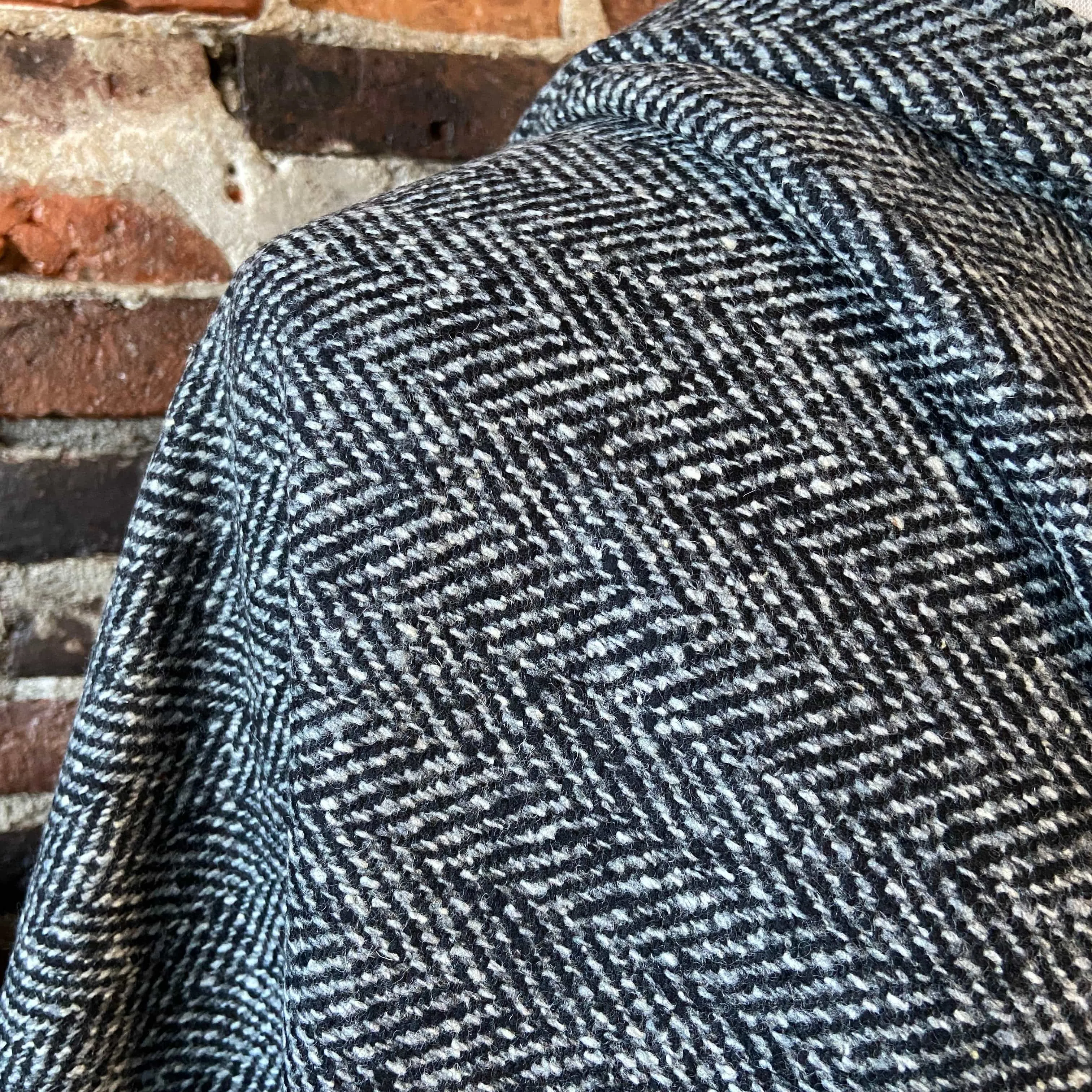 Herringbone Tweed Wool in Gray