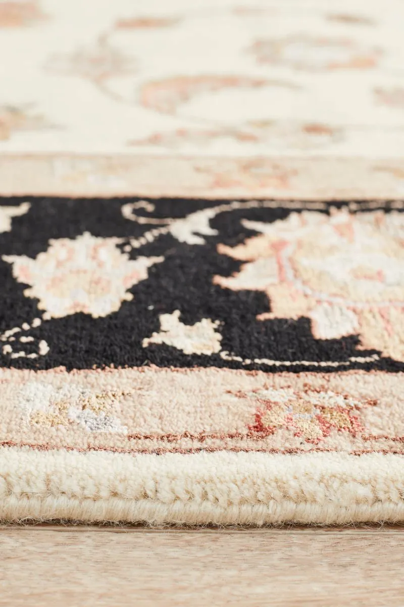 INDIAN HANDMADE FINE WOOL & SILK RUG -245X172CM