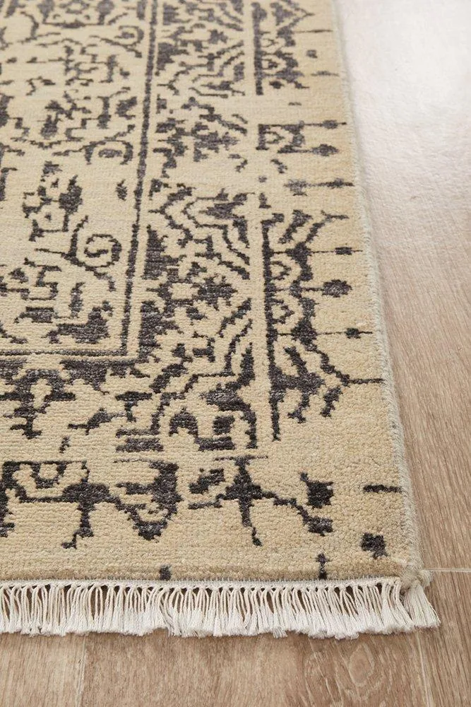 INDIAN HANDMADE FINE WOOL  RUG -368X275CM