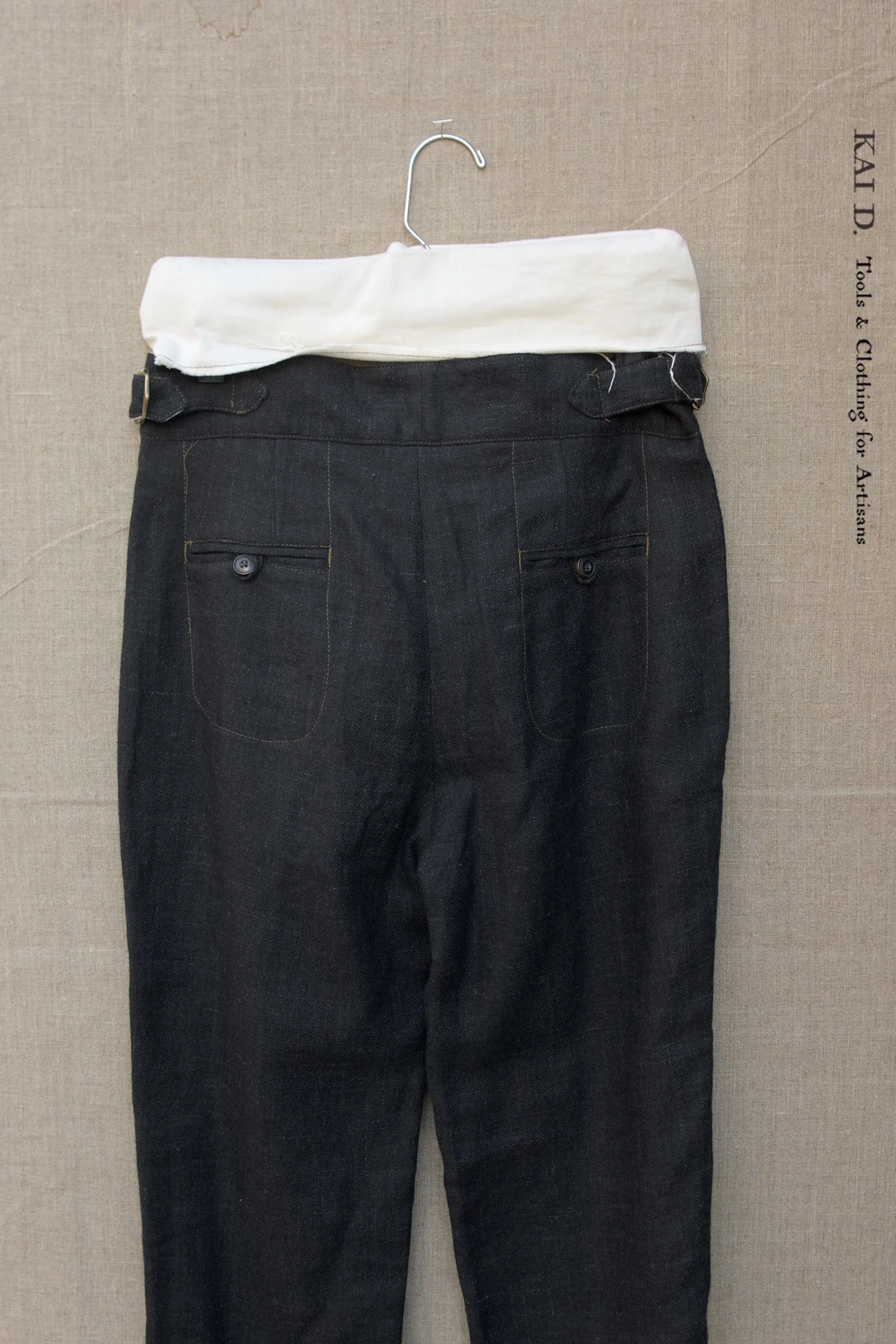 Isa Belted Pants - Stipple Weave - S, L