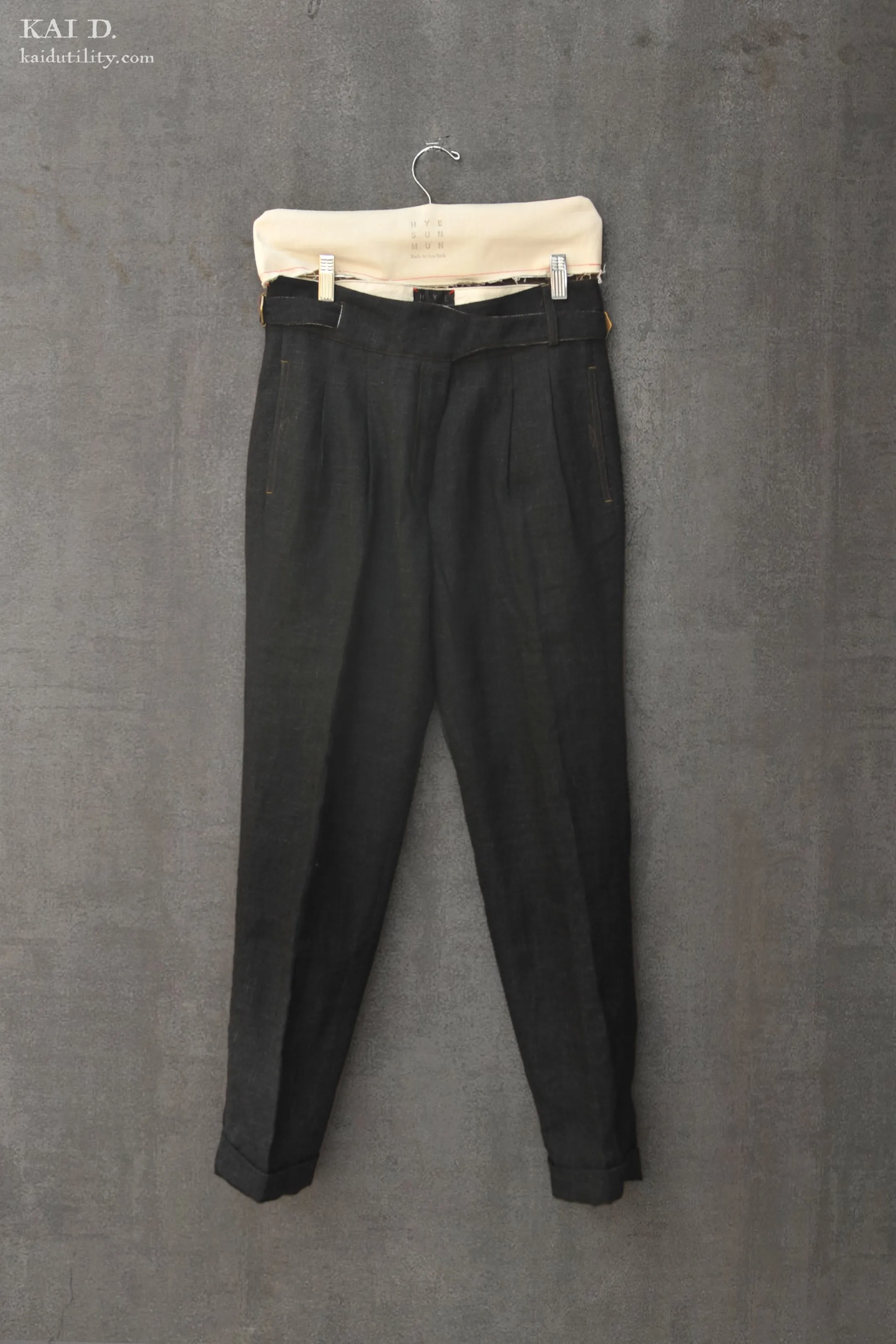 Isa Belted Pants - Stipple Weave - S, L