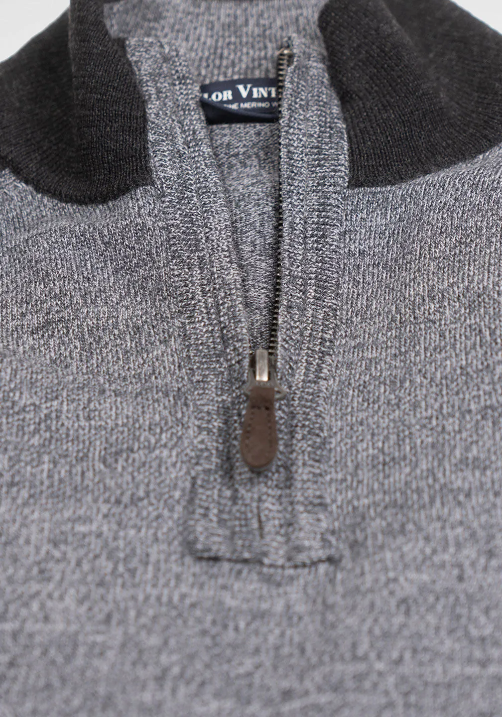 Italian Extra-Fine Merino Wool 1/4 Zip Sweater