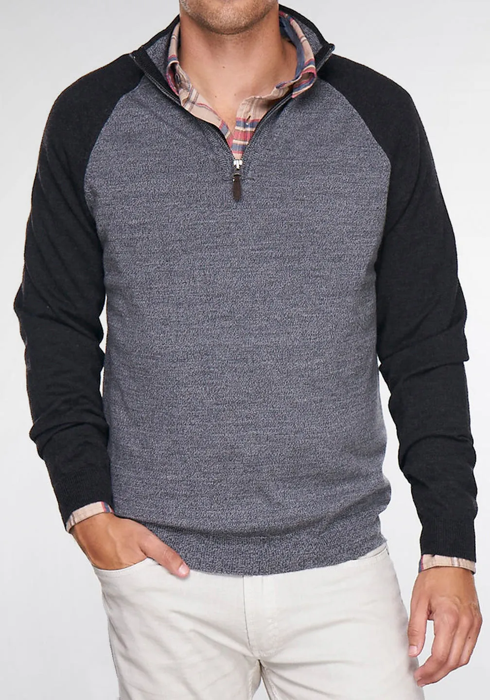 Italian Extra-Fine Merino Wool 1/4 Zip Sweater