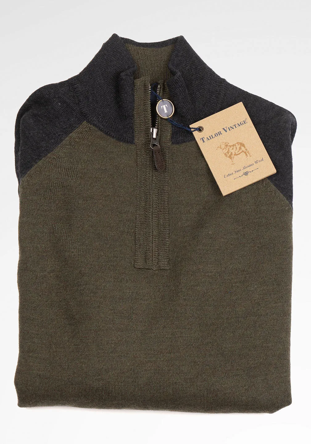Italian Extra-Fine Merino Wool 1/4 Zip Sweater