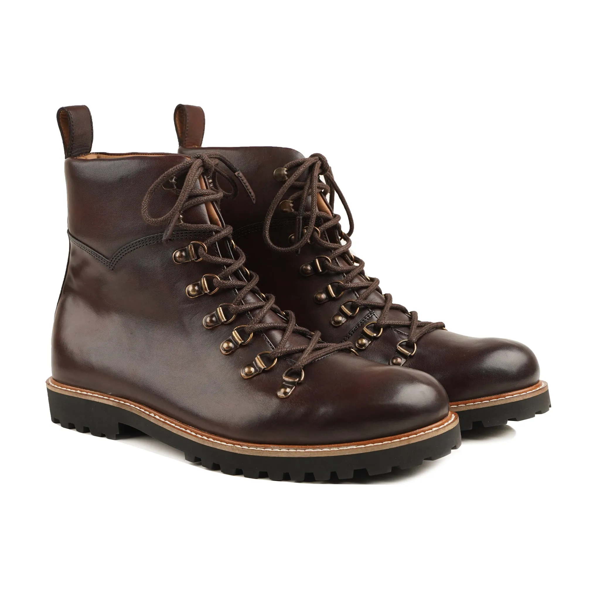 Kingston - Men's Dark Brown Calf Leather Boot
