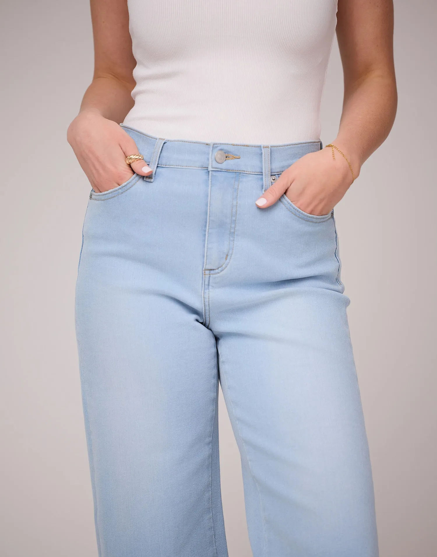 LILY WIDE LEG JEANS / CALI BLUE