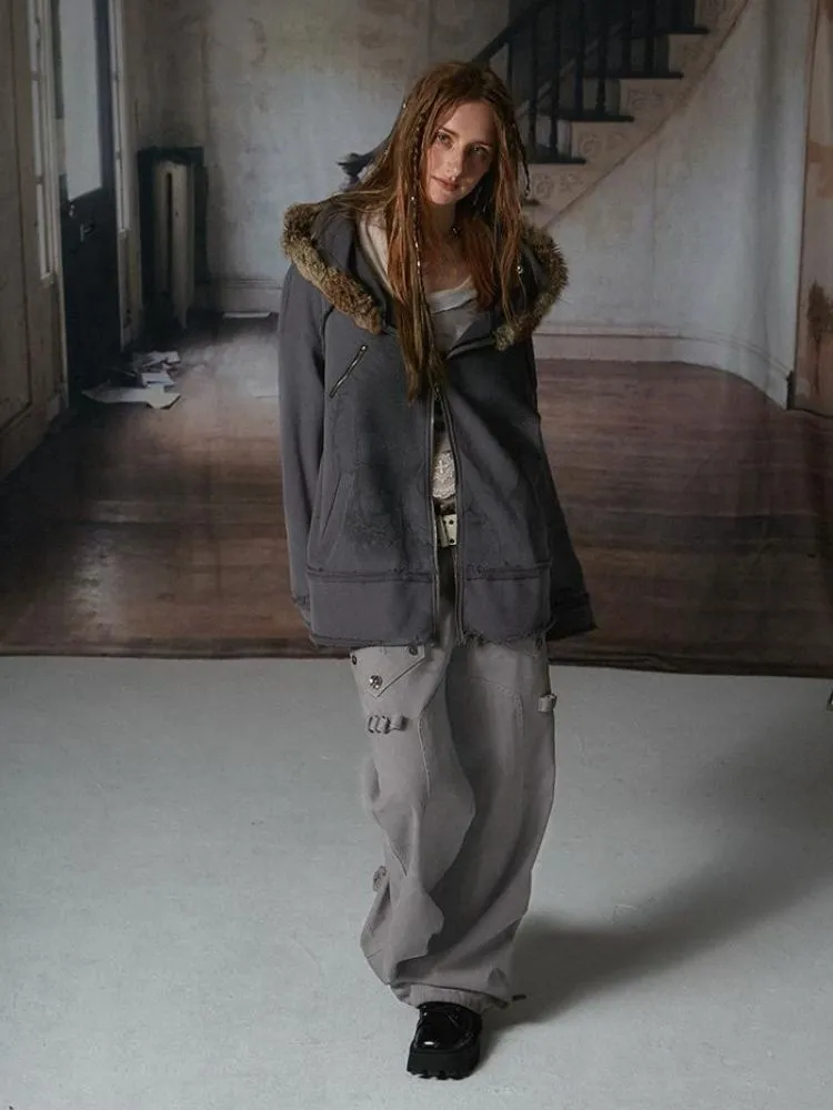 Low waist loose straight pants【s0000004497】