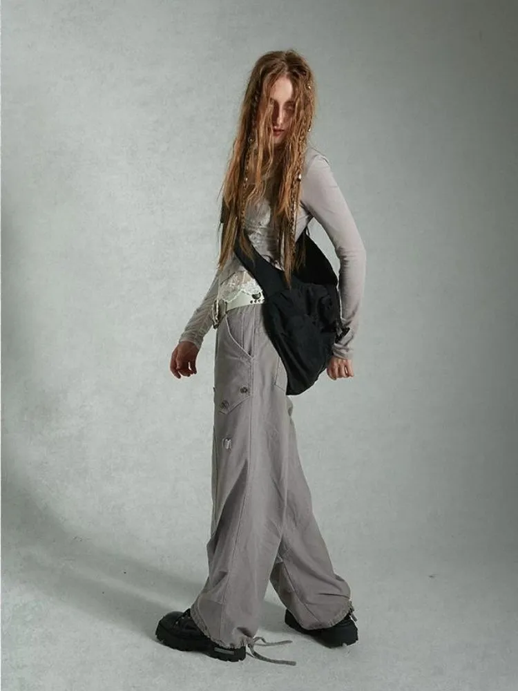 Low waist loose straight pants【s0000004497】