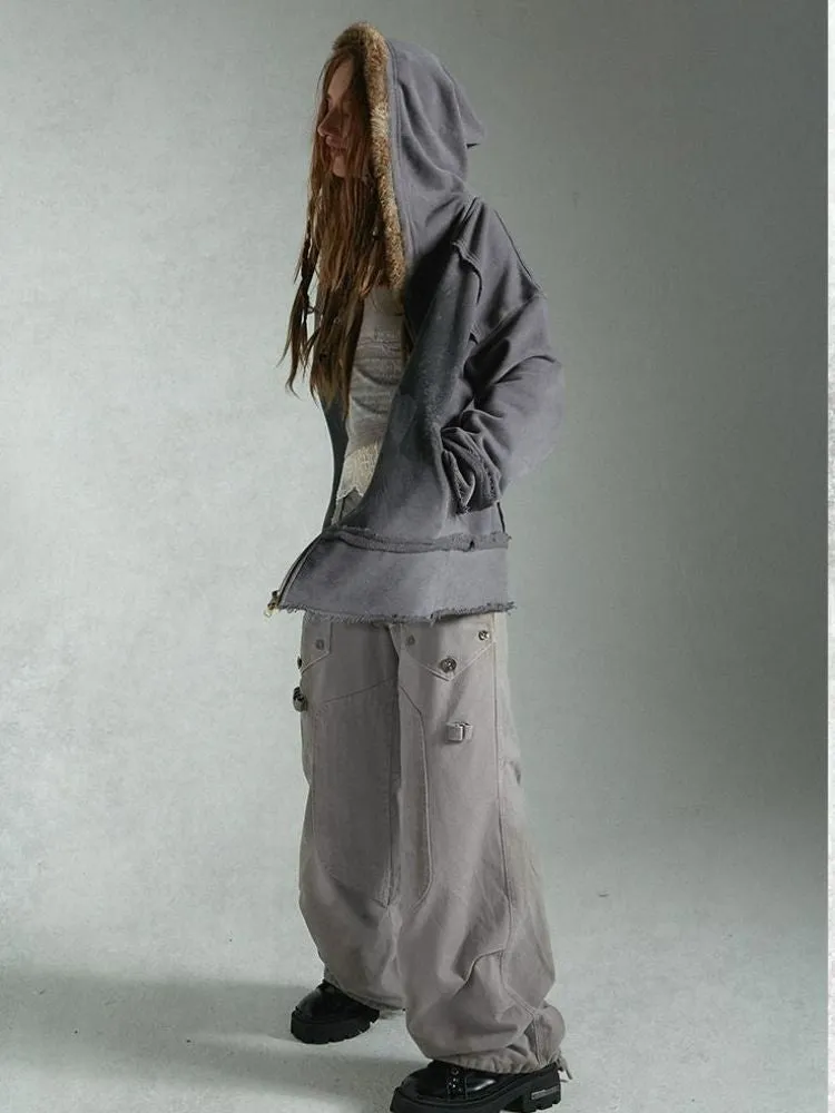 Low waist loose straight pants【s0000004497】