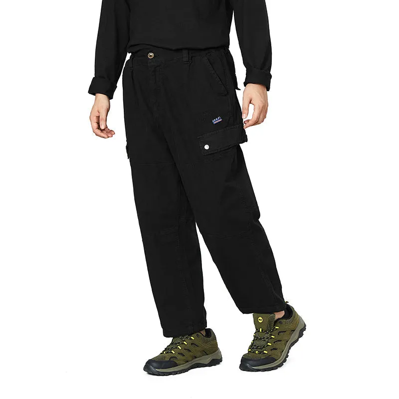 METAL BUCKLE WASHED CARGO PANTS