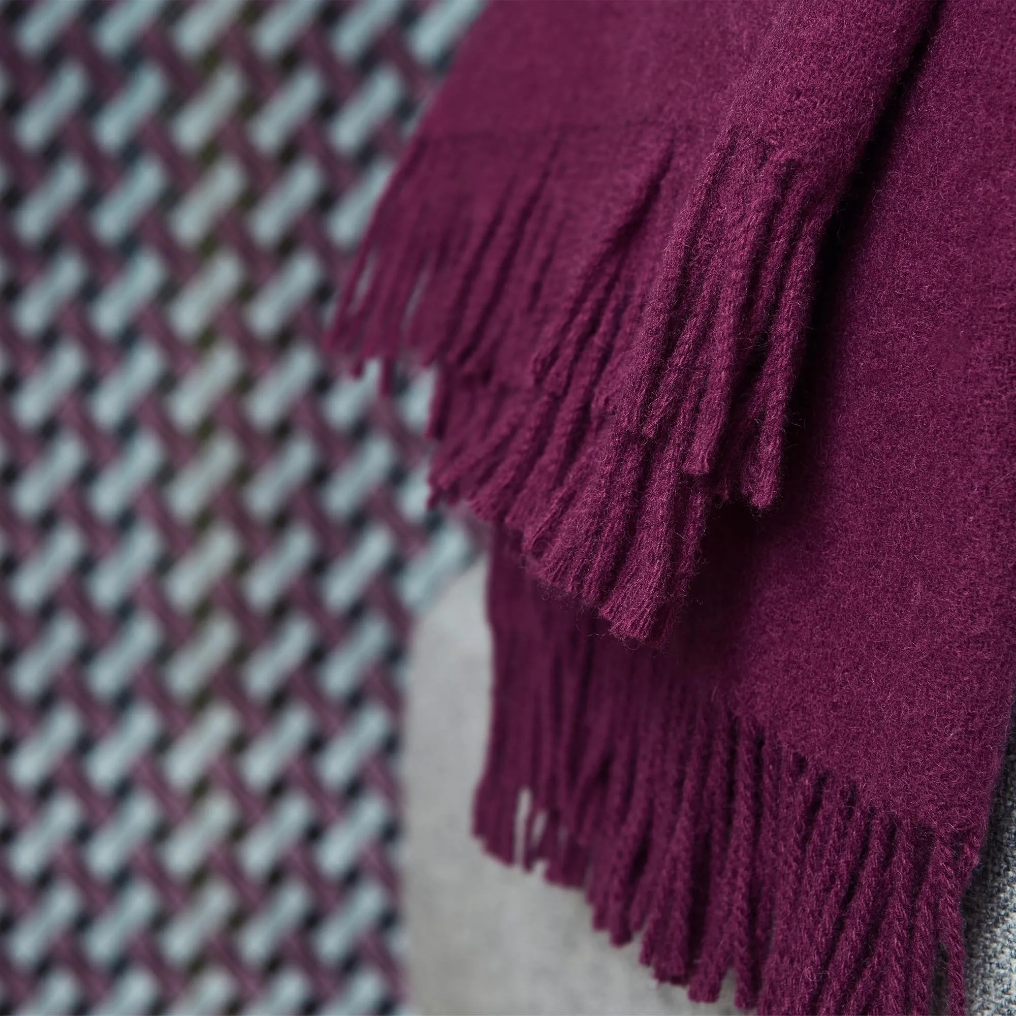 Miramar Wool Blanket [Raspberry]