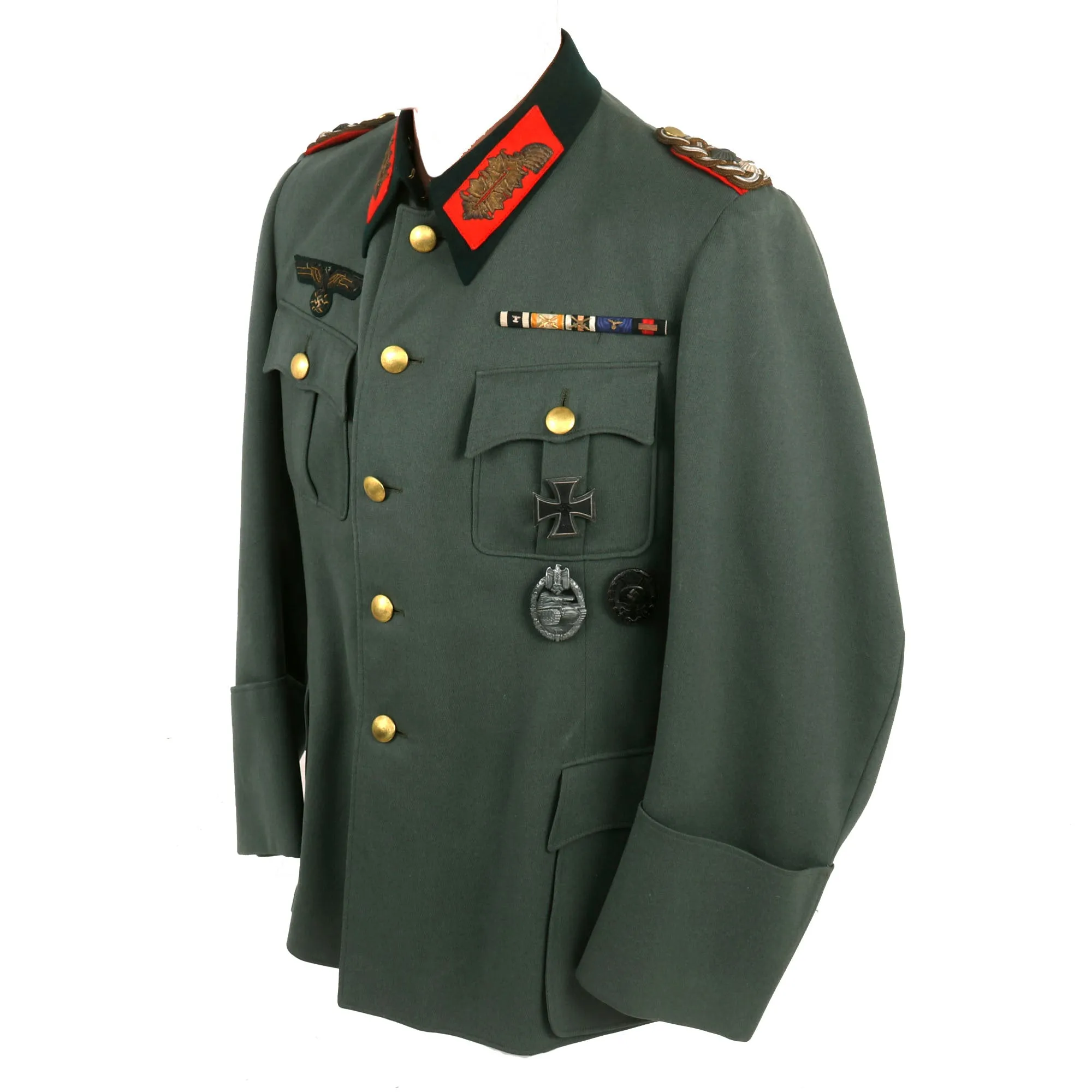 Original German WWII 20th Panzer Division and VII Panzerkorps Commander General der Panzertruppen Mortimer von Kessel Uniform Set - Formerly Part of the A.A.F. Tank Museum