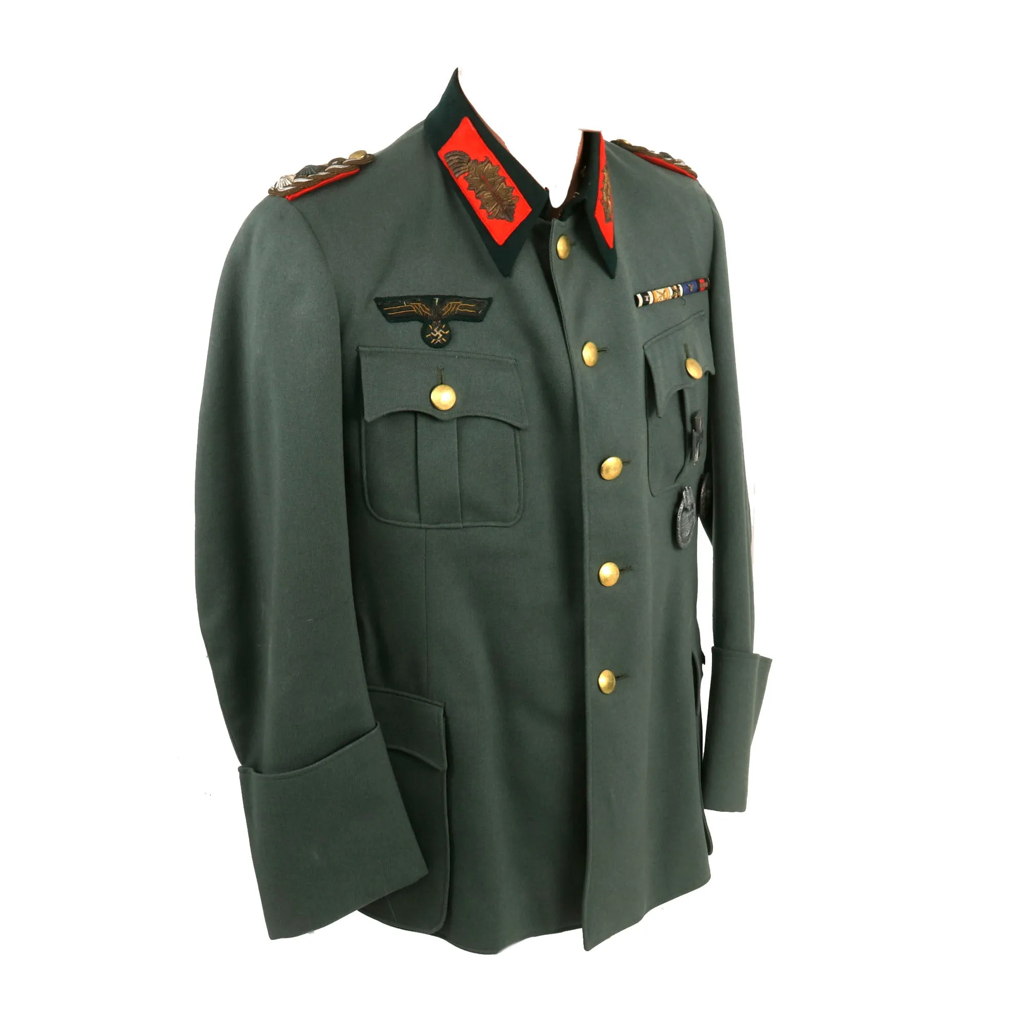 Original German WWII 20th Panzer Division and VII Panzerkorps Commander General der Panzertruppen Mortimer von Kessel Uniform Set - Formerly Part of the A.A.F. Tank Museum