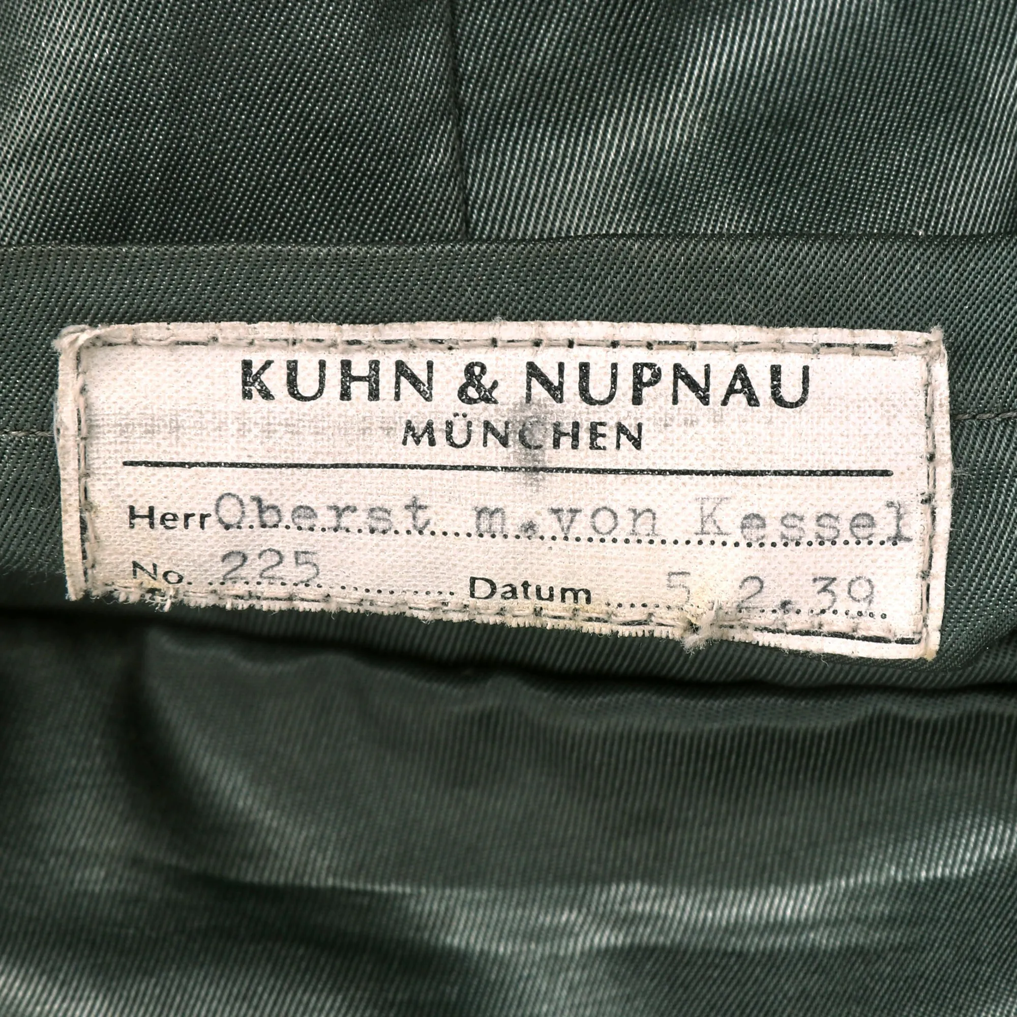 Original German WWII 20th Panzer Division and VII Panzerkorps Commander General der Panzertruppen Mortimer von Kessel Uniform Set - Formerly Part of the A.A.F. Tank Museum
