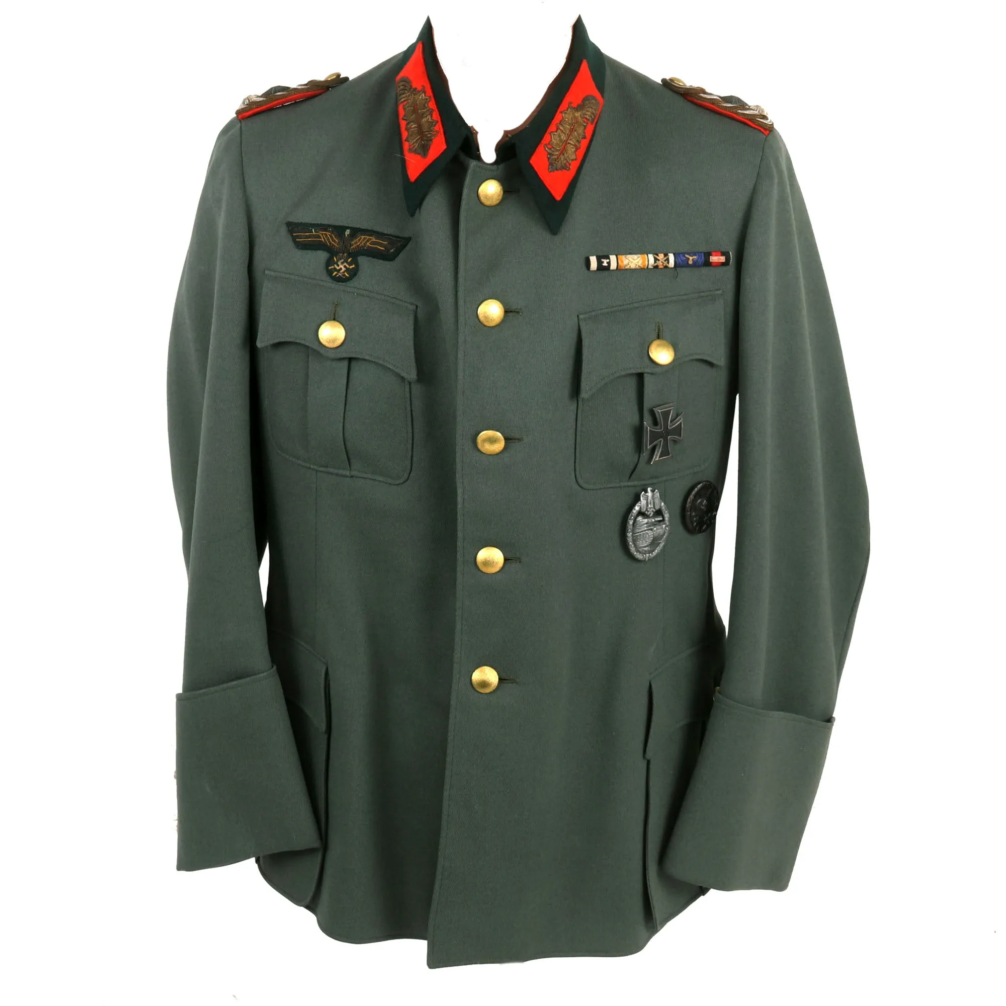 Original German WWII 20th Panzer Division and VII Panzerkorps Commander General der Panzertruppen Mortimer von Kessel Uniform Set - Formerly Part of the A.A.F. Tank Museum