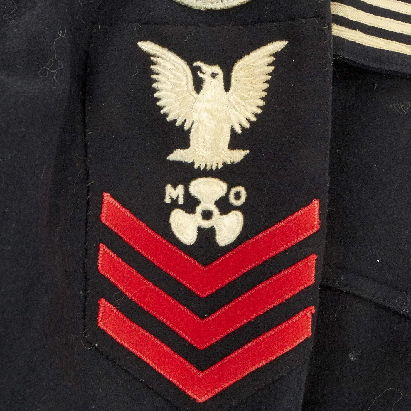 Original U.S. WWII Navy Seabee First Class Motor Machinist Mate Crackerjack Uniform - As Seen in Book