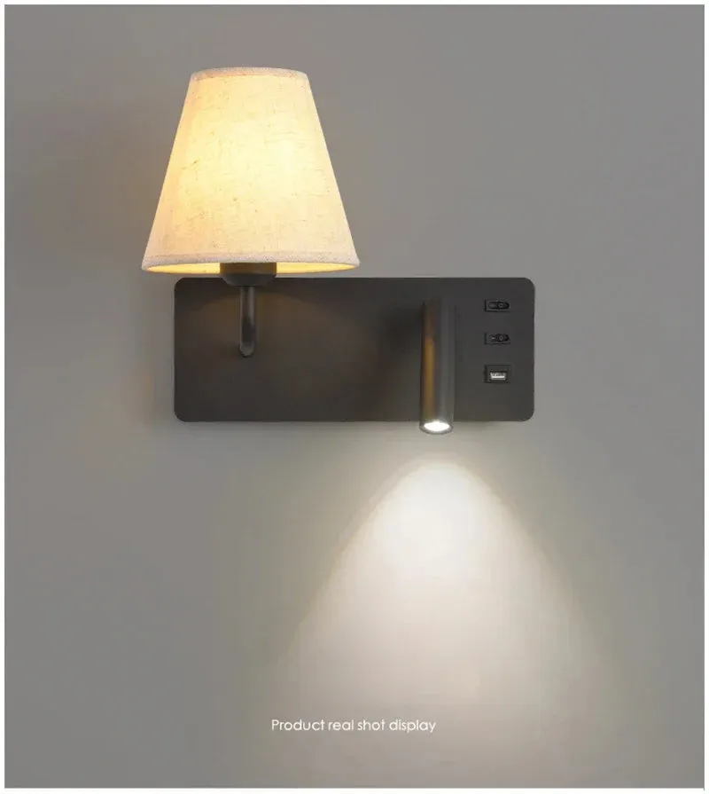 Parina Reading with USB Chargeable Wall Light
