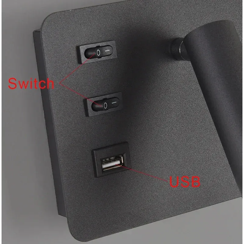 Parina Reading with USB Chargeable Wall Light